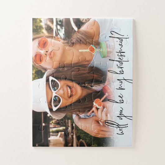 Fun Bridesmaid Vorschlag Custom Foto Puzzle (Vertikal)