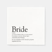 Fun Bridge Definition, Brautparty Modernes Serviette (Vorderseite)