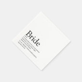 Fun Bridge Definition, Brautparty Modernes Serviette (Ecke)