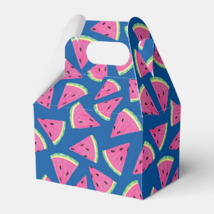 Fun Bright Blue Tropical Summer Watermelon Muster Geschenkschachtel