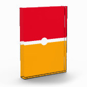 Fun Bright Bold Extravagante Farbblöcke Fotoblock (Links)