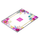 Fun Bright Bold Wassercolor Floral Color Splash Notizblock (Linke Seite)