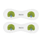 Fun bright bright peacock bird Illustration Baseball (Paneele)