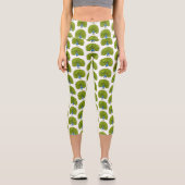 Fun bright bright peacock bird Illustration Capri Leggings (Vorderseite)
