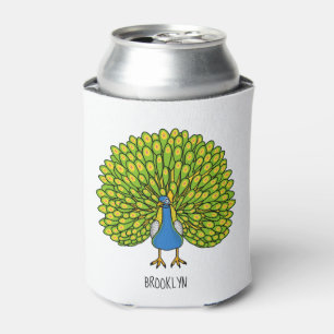 Fun bright bright peacock bird Illustration Dosenkühler