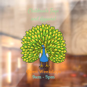 Fun bright bright peacock bird Illustration Fensteraufkleber (Blatt 2)