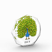 Fun bright bright peacock bird Illustration Fotoblock (Links)