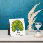 Fun bright bright peacock bird Illustration Fotoplatte (InSitu)