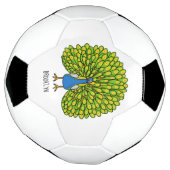 Fun bright bright peacock bird Illustration Fußball (Gedreht)