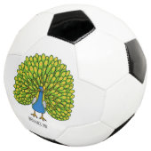 Fun bright bright peacock bird Illustration Fußball (Dreiviertel)