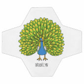 Fun bright bright peacock bird Illustration Fußball (Flach)