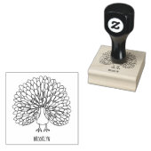 Fun bright bright peacock bird Illustration Gummistempel (Stempel)