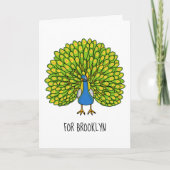 Fun bright bright peacock bird Illustration Karte (Vorderseite)