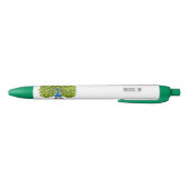 Fun bright bright peacock bird Illustration Kugelschreiber (Unterseite)