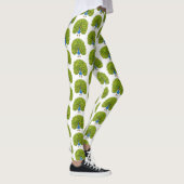 Fun bright bright peacock bird Illustration Leggings (Rechts)