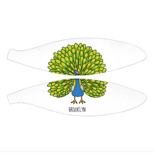 Fun bright bright peacock bird Illustration Mini Basketball (Panele)