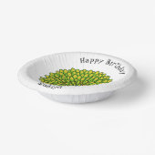 Fun bright bright peacock bird Illustration Pappteller (Gewinkelt)