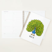 Fun bright bright peacock bird Illustration Planer (Anzeige)