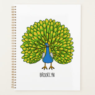 Fun bright bright peacock bird Illustration Planer