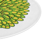 Fun bright bright peacock bird Illustration Schneidebrett (Ecke)