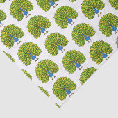 Fun bright bright peacock bird Illustration Seidenpapier (Ausschnitt)