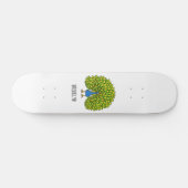 Fun bright bright peacock bird Illustration Skateboard (Horizontal)