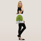 Fun bright bright peacock bird Illustration Tasche (Am Model)