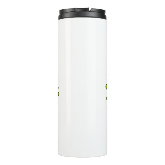 Fun bright bright peacock bird Illustration Thermosbecher (Rückseite)