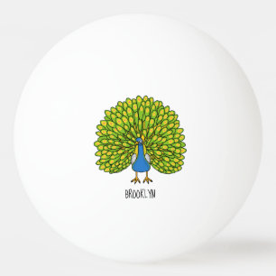 Fun bright bright peacock bird Illustration Tischtennisball