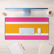 Fun Bright Candy Pink Yellow White Racing Streifen