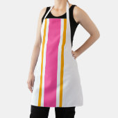 Fun Bright Candy Pink Yellow White Racing Streifen Schürze (InSitu)