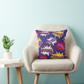 Fun Bright Comic Buchauszeichnungen Pow Boom Kapow Kissen (Stuhl )