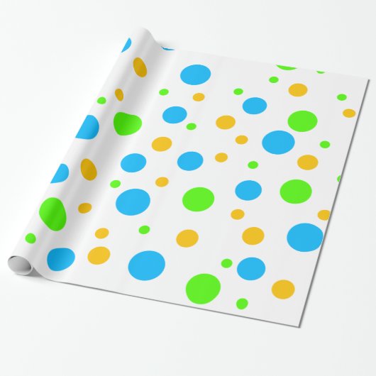 Fun Bright Dots Geschenkpapier (Ungerollt)