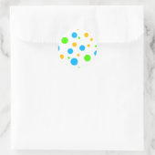 Fun Bright Dots Runder Aufkleber (Tasche)