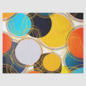 Fun Bright farbenfrohe Retro Circle Abstrakt Seidenpapier (Vorderseite)