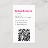 Fun Bright farbenfroher Hund Custom Pet Sitter Visitenkarte (Rückseite)