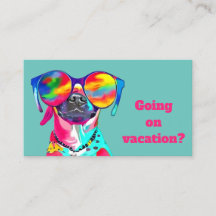 Fun Bright farbenfroher Hund Custom Pet Sitter
