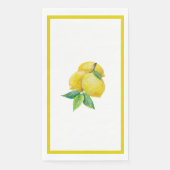 Fun Bright Gelbe Zitronen und Blätter Papier Napki Serviette (Vorderseite)