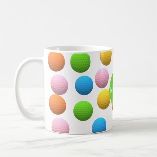 Fun Bright Golf Balls Kaffeetasse (Links)