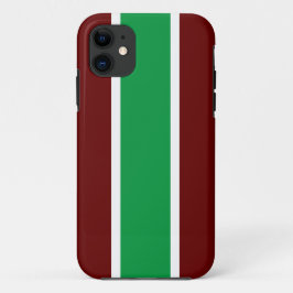 Fun Bright Green Dunkel Red White Stripes vertikal Case-Mate iPhone Hülle