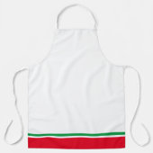 Fun Bright Green Hem Racing Streifen auf Weiß Schürze (Vorderseite)