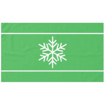 Fun Bright Green Nordic White Snowflake Streifen