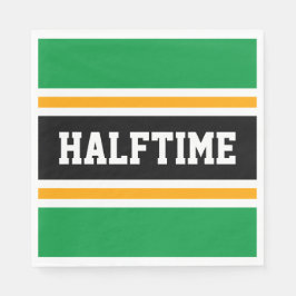 Fun Bright Green Yellow Black HALFTIME Streifen Serviette