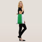 Fun Bright Kelly Green White Sporty Racing Streife Tasche (Am Model)