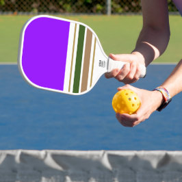 Fun Bright Lila fett grünbraune Rennstreifen Pickleball Schläger
