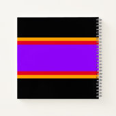 Fun Bright Lila Red Gelb Black Racing Streifen Notizblock (Rückseite)