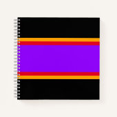 Fun Bright Lila Red Gelb Black Racing Streifen Notizblock (Vorderseite)
