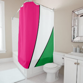Fun Bright Magenta Pink Kelly Green White Sails Duschvorhang