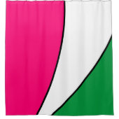 Fun Bright Magenta Pink Kelly Green White Sails Duschvorhang (Vorderseite)