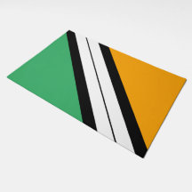 Fun Bright Orange Green Schwarz-weiß Racing Streif
